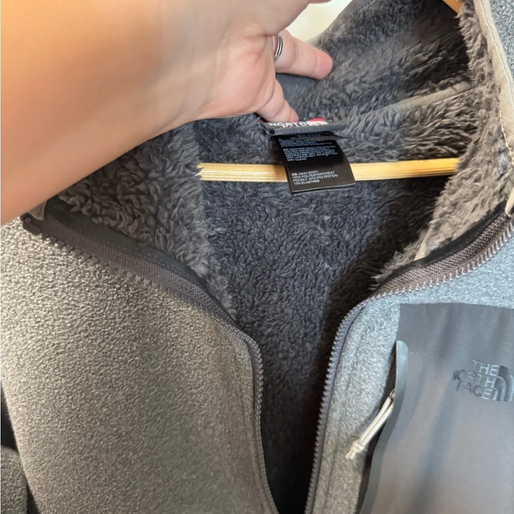 The North Face Men's Chimborazo Grey Full Zip Fleece Jacket Grey XL‎